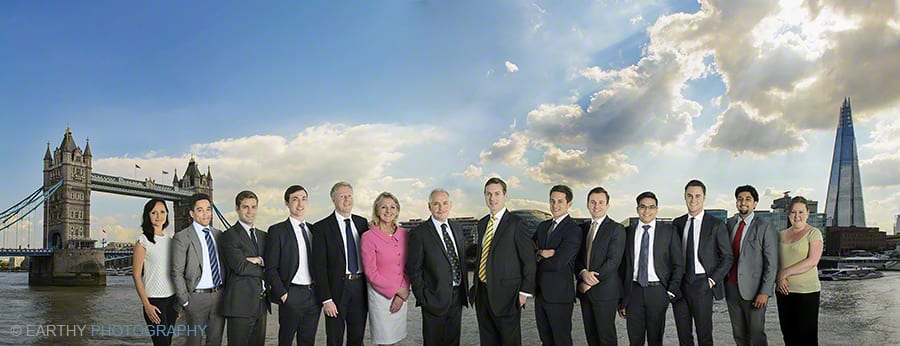 Composited Corporate Group Photos