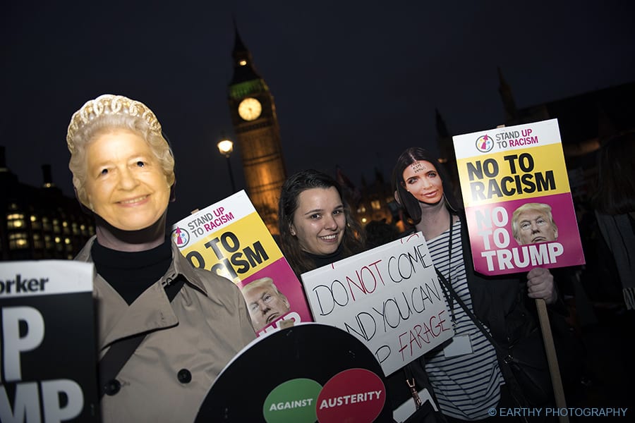 Donald Trump Protest Parliament Square London