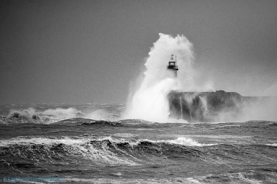 Storm Eunice Newhaven Lighthouse